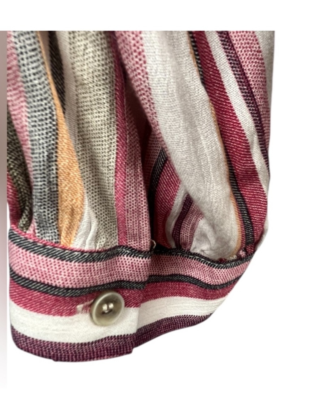 MYSTREE Boho Wrap Tie Front Blouse Gauze Peasant Top Cottagecore Large NWT - Picture 4 of 8